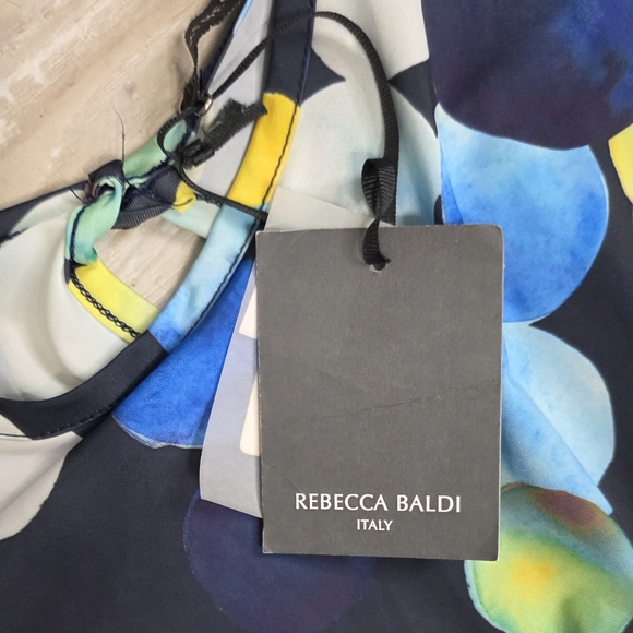 Rebecca Baldi Italy Polka Dot Colorful Sleeveless Jumpsuit Women's Size US 8 - Picture 6 of 11